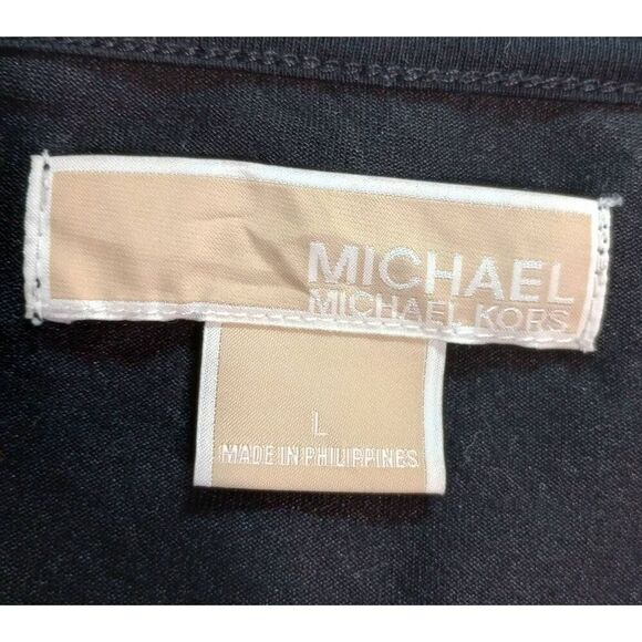 Michael Kors‎ Shirt Ladies Large Black Studded Long Sleeve - Picture 4 of 6